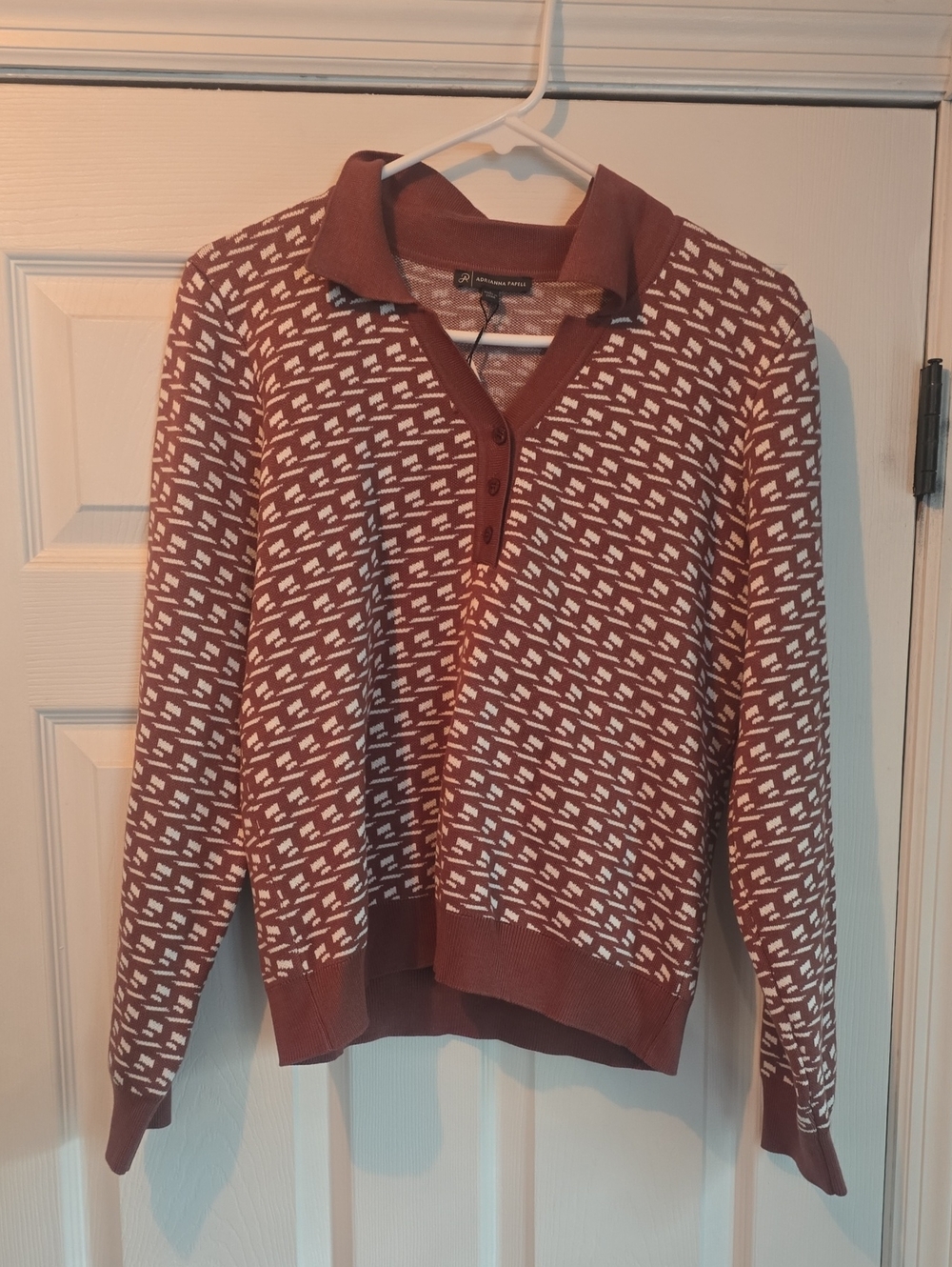 Petite Collared Knit Sweater